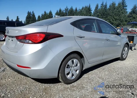 2016 Hyundai Elantra Se z USA, uszkodzony, nr VIN 5NPDH4AE7GH741755